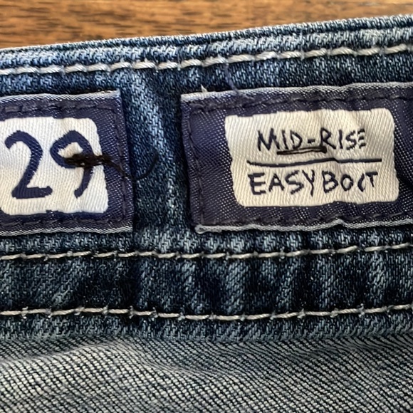 Miss Me Blue Boot Cut Jeans with White Accents - Picture 5 of 8